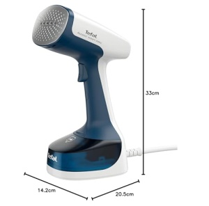 Perie cu abur Tefal Access Steam Easy, timp de incalzire de 15 secunde, 1400 wati, pana la 25 g/min., rezervor de apa de 150 ml, abur, 8 min. tije, cablu de alimentare de 2,6 m, inclusiv accesorii, alb/albastru, DT7170 - Img 11