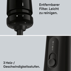 Perie cu aer cald Braun AS1.5, 300 W, 3 trepte de caldura, neagra - Img 2