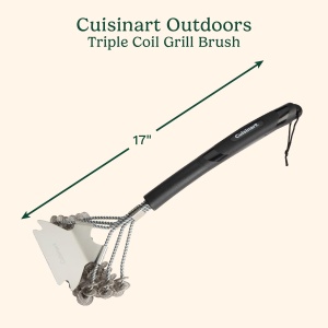 Perie de curatat gratar Cuisinart, 43,2 cm, inox, cu scraper - Img 2
