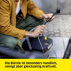 Perie de detaliu Karcher, pentru locuri greu accesibile, instalare usoara, cap de perie inlocuibil, accesorii originale pentru curatatoarele cu presiune Karcher OC 3, OC 3 Plus si OC 3 pliabile - Img 3