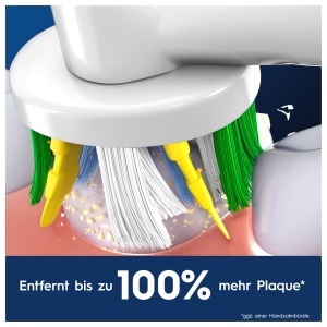 Perie de dinti electrica Oral-B Pro Tiefenreinigung, 6 bucati, cu borse X-formate, alba - Img 2