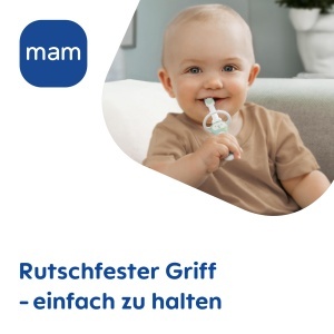 Perie de dinti pentru bebelusi MAM Babys Brush 2er-Set, 6 luni, culoare turcoaz - Img 7