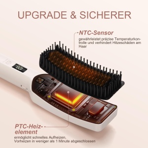 Perie de indreptat par AraSyleon - tehnologie ionica, 16 temperaturi, design ergonomic - Img 3