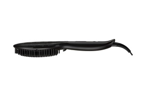 Perie de indreptat Rowenta x Karl Lagerfeld CF582L | pentru toate tipurile de par | Netezire usoara si rapida | Delicat cu parul | Acoperire ceramica | Functia Ion |Negru/Rosu - Img 4