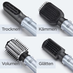 Perie de par BaByliss Hydro-Fusion 4-in-1, 1000W, Albastra, Anti-Frizz - Img 3