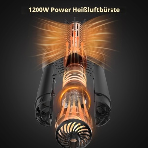 Perie de par cu aer cald YASHE 4 in 1, 1200 W, cu 3 temperaturi, pentru toate tipurile de par - Img 7
