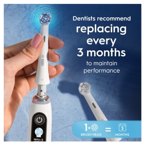 Perie de schimb Oral-B iO Ultimate Clean, 8 bucati, alba, pentru indepartarea placii dentare - Img 4