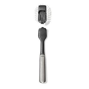 Perie de Spalat OXO cu Cap Intercambiabil, Nylon, Inox, Riscut - Img 6
