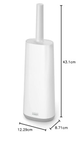 Perie de toaleta Joseph Joseph Flex cu suport design compact anti-picurare grialb - Img 7