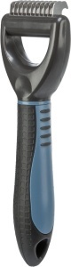Perie pentru descalcit TRIXIE 1 cm Zinkenlange, Ergonomic, NegruAlbastru - Img 3