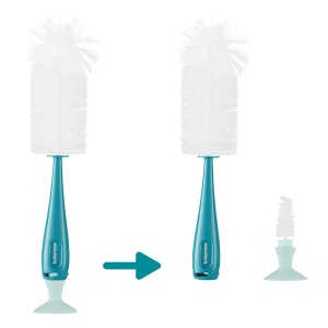 Perie pentru Sticle Babymoov cu Perie pentru Suport, 2 in 1, Albastra - Img 6