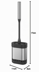 Perie WC Metaltex 185519000, INOX, flexibila, 47 x 12,8 x 7,4 cm - Img 11