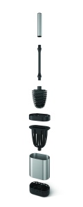 Perie WC Metaltex Cleany 185519000 flexibila INOX compacta - Img 9