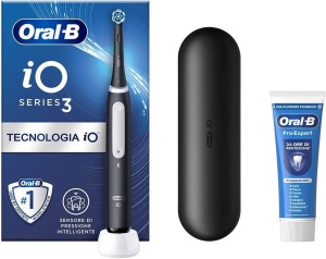 Periuta electrica Oral-B iO 3 Negru cu senzor de presiune si 3 moduri de curatare