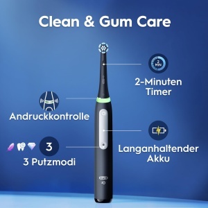 Periuta electrica Oral-B iO Series 3, neagra, 3 programe de curatare - Img 5