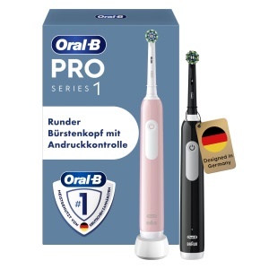 Periuta electrica Oral-B Pro Series 1, dublu pachet, roznegru