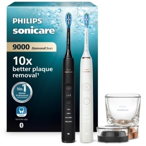 Periuta electrica sonica Philips DiamondClean 9000 HX991457, 4 moduri, negru si roz