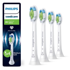 Periute de dinti electrice Philips Sonicare W2 Optimal White, 4 buc, alb