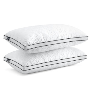 Perna BedStory 40x80cm Set de 2 perne, Perna de dormit din microfibre 2X950g, Perne de pat respirabile si lavabile, ideale pentru un somn profund odihnitor, certificat Oeko-Tex