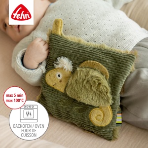 Perna cu samburi de cires Fehn Chamaleon pentru bebelusi, 16x16 cm, lavabila - Img 3