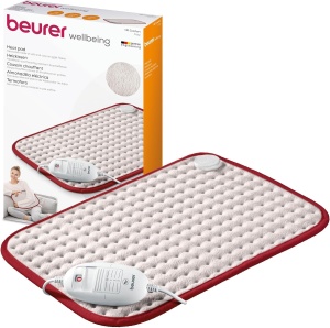 Perna de incalzire Beurer Comfort cu lana dragalasa respirabila dragalasa si prietenoasa cu pielea Fabricat in Europa oprire automata 3 setari de temp