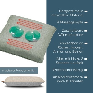 Perna de masaj Beurer MG 139 Mint cu functie de incalzire si design wireless - Img 6