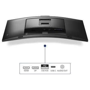 Philips 34E1C5600AM - Monitor curbat WQHD de 34 inch, camera web, reglabil pe inaltime, difuzor (3440x1440, 100Hz, 1x HDMI 2.0, 1x DisplayPort 1.2, USB-C (65W PD), USB Hub) negru - Img 4