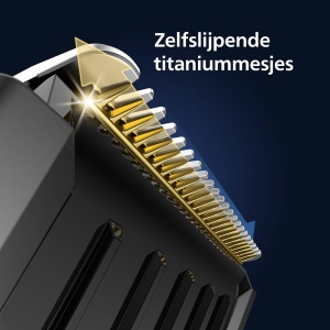 Philips Aparat de tuns Seria 9000, control tactil digital, performanta maxima, lame din titan, 400 de setari de lungime, 120 min functionare fara fir, model HC9450/15 - Img 3