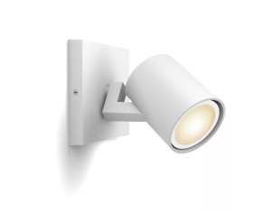 Philips Hue White Ambiance Runner 1 Spot alb, incl. lampa LED GU10 de 1x5W + intrerupator dimmer, reglabil, toate nuantele de alb, controlabil prin aplicatie, compatibil cu Amazon Alexa (Echo, Echo Dot) - Img 1