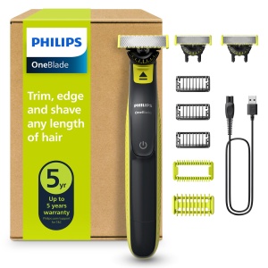 PHILIPS OneBlade 360 Face Body - aparat de ras electric aparat de tuns si aparat de ingrijit corpul 3x lame 360 3x accesorii de tuns 135 mm 2x accesor