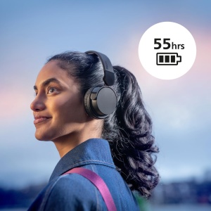 PHILIPS TAH4209BK Casti Bluetooth fara fir usoare cu izolare pasiva a zgomotului - 55 de ore de redare apeluri clare bas dinamic 2 ore de incarcare US - Img 6