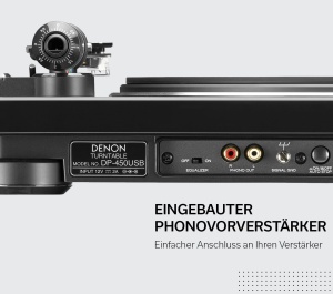 Pickup Denon DP-450USB Negru USB Inregistrare si Preamp Integrat - Img 3