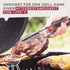 Pinzeta pentru Steak Fackelmann, Hitzefesta, Neagra, 28.5 cm - Img 7