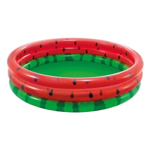 Piscina Gonflabila cu Model Pepene Verde, 168cm, 3 Ringi, Capacitate 581L