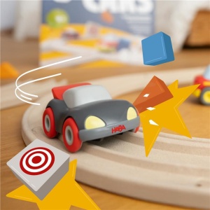Pista de curse HABA Cars 27 piese din lemn, cu 2 masini, ecologic, pentru copii de la 2 ani - Img 3