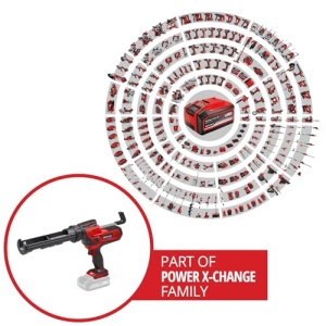 Pistol de calafat fara fir Einhell TE-SG 18/10 Li-Solo Power X-Change (18 V, pentru cartuse de 310 ml, pana la 2.000 N, viteza reglabila, fara baterie) - Img 2