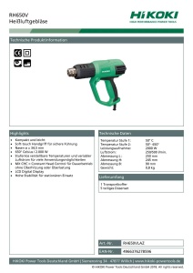Pistol de caldura HIKOKI RH650V, 2000W, temperatura 50-650C, cu 5 duze - Img 4