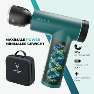 Pistol de masaj Antelope by Beurer RELOAD, 5 capete, 5 intensitati, functie caldura si racire - Img 5
