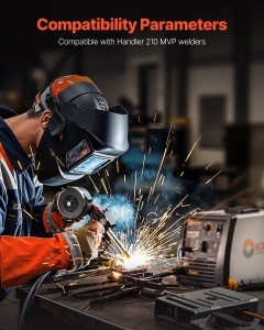 Pistol de sudura VEVOR XLHBTSR100 cablu 3 m compatibil Hobart Handler 210 MVP pentru fire flux aluminiu si masiv - Img 2