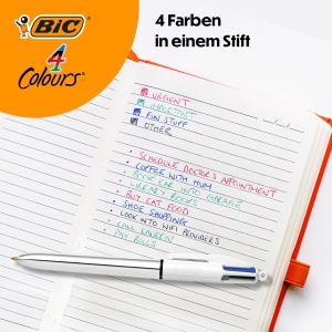 Pix BIC 4 Colours Shine, set 12 bucati, 4 culori, scriere documente - Img 3