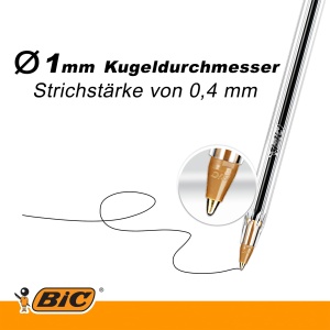 Pix BIC Cristal Original, 0,32 mm, 100 bucati, culoare neagra - Img 4