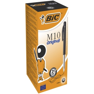 Pix BIC M10, 0.4 mm, negru, cu clip, cutie 50 bucati