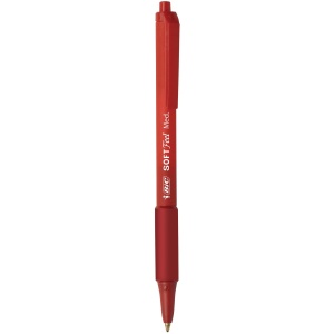 Pix BIC Soft Feel Clic Grip 0,4 mm, 12 bucati, Culoare Rosie - Img 2