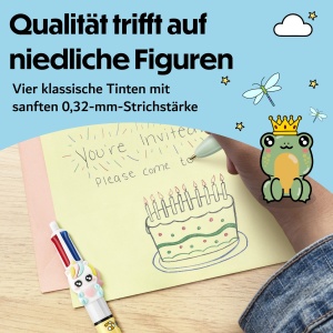 Pix BIC Vibbies Mini 4 Culori, 0,32 mm, Set 6 Bucati cu Figurine - Img 4