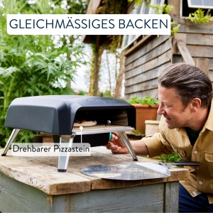 Pizza oven Jamie Oliver by Tefal JM4168D0 gaz piatra rotativa compact accesorii incluse - Img 3