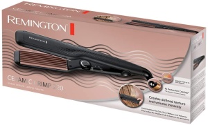 Placa creponat Remington - Zig-Zag Waves & Volume (placi de coafat de 37 mm, 150-220 deg C pentru par fin si gros, acoperire cu turmalina ceramica antistatica) Placa de indreptat parul / Indreptator de indreptat parul / Ondulator S3580 - Img 2