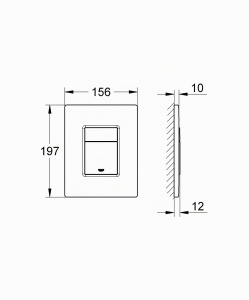 Placa de comanda WC GROHE Even, mattschwarz, 2-Mengen Spulung, Anti-Fingerprint - Img 2