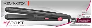 Placa de indreptat parul Remington My Stylist S1A100, placi de coafat acoperite cu ceramica, negru/roz - Img 3