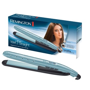 Placa de par Remington S7300 Wet2Straight, 140-230C, ceramica, albastra