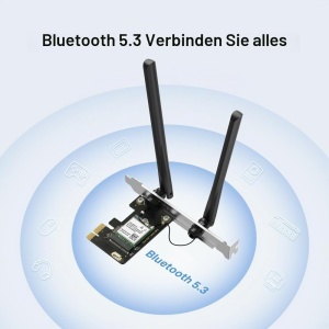 Placa de retea MERCUSYS MA80XE WiFi 6, AX3000Mbps, Bluetooth 5.3, Dual-Band - Img 5